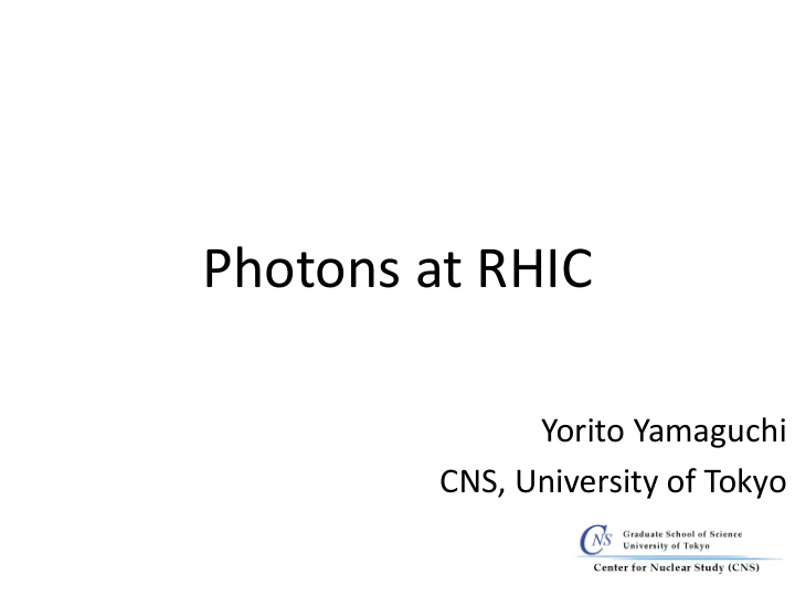 photons at rhic