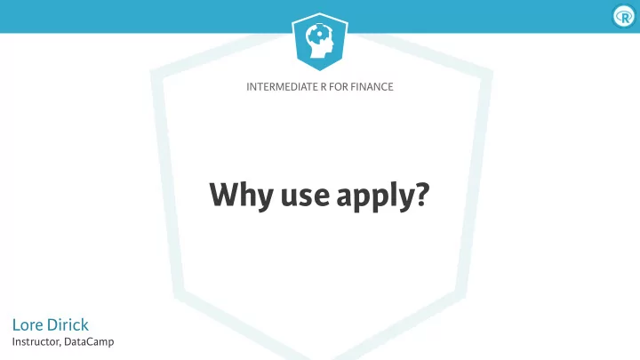 why use apply