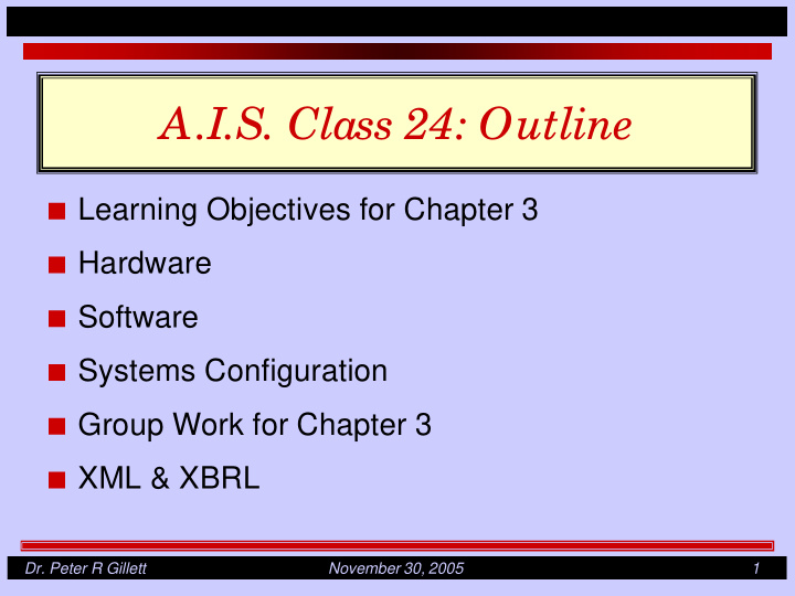 a i s class 24 outline
