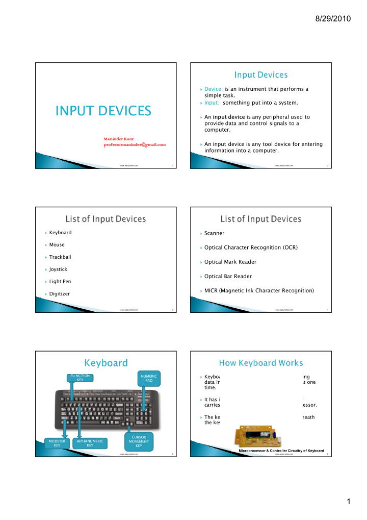 input devices