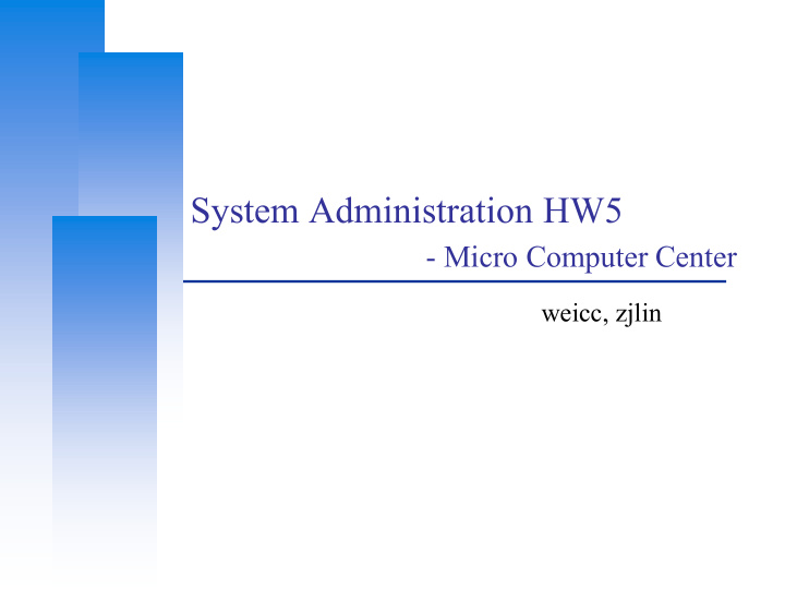 system administration hw5