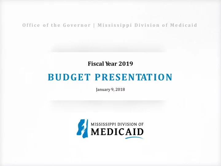 budget presentation