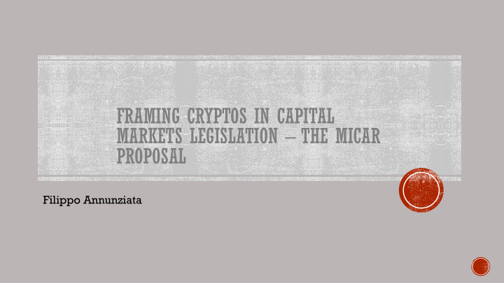 framing cryptos in capital markets legislation the micar