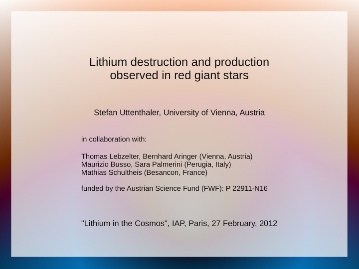 lithium destruction and production observed in red giant