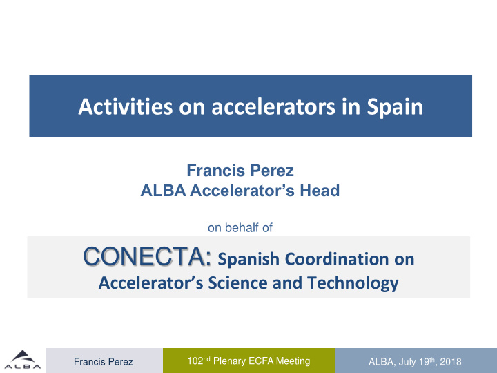 activities on accelerators in spain