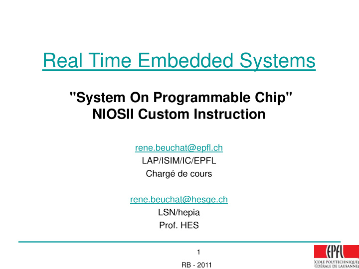 real time embedded systems