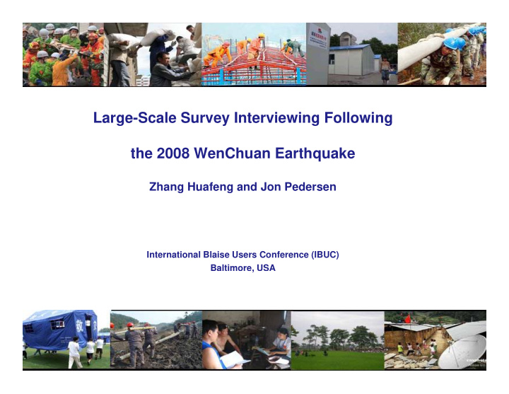 large scale survey interviewing following large scale