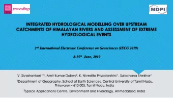 CATCHMENTS OF HIMALAYAN RIVERS AND ASSESSMENT OF EXTREME  HYDROLOGICAL EVENTS 2 nd International