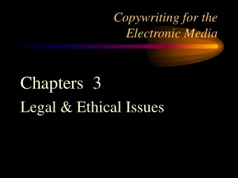 Chapters  3  Legal &amp; Ethical Issues  Federal Agencies  Federal Communications Commission