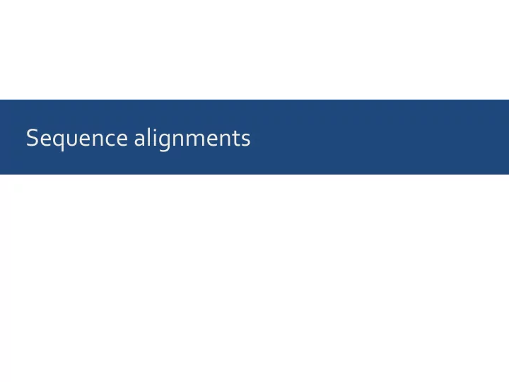 sequence alignments genetic sequences change over time