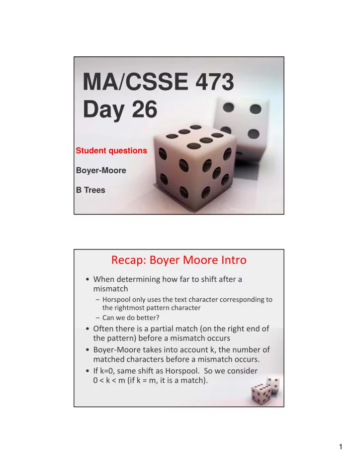 ma csse 473 day 26