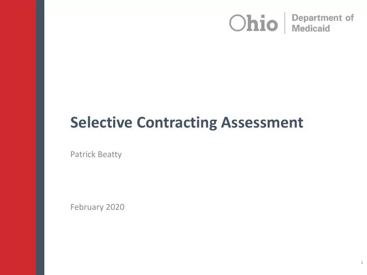 selective contracting assessment