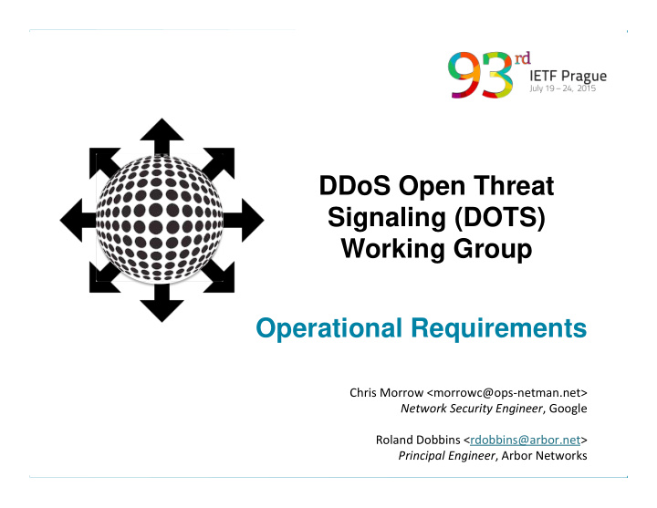 ddos open threat signaling dots working group operational