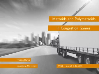 Kombinatorische Optimierung  Matroids and Polymatroids  in der Logistik und im Verkehr  in