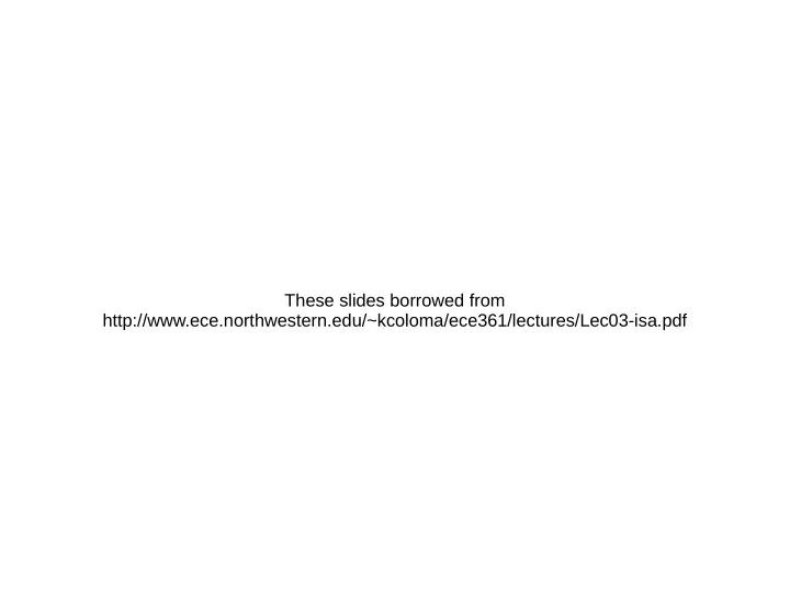 these slides borrowed from http ece northwestern edu