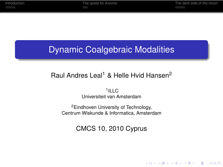 dynamic coalgebraic modalities