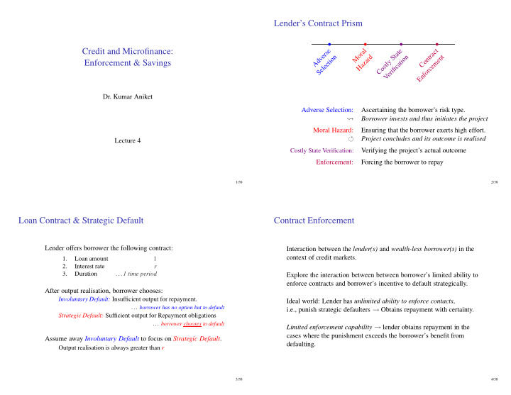 lender s contract prism credit and microfinance