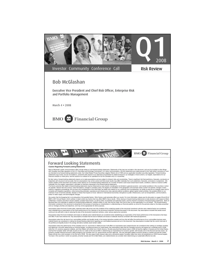 investor community conference call q1