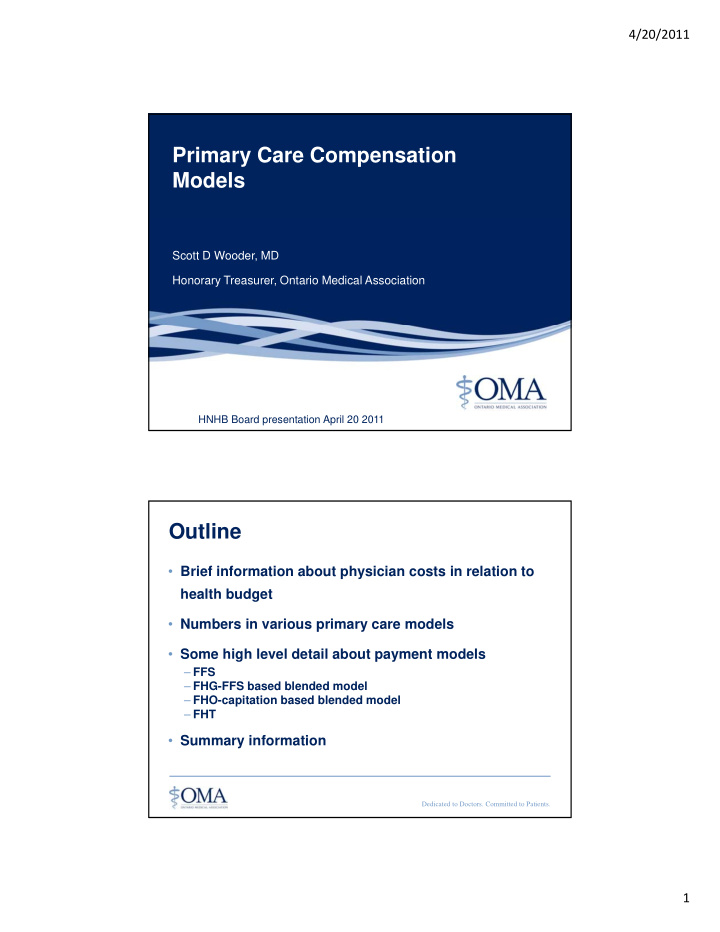 primary care compensation models