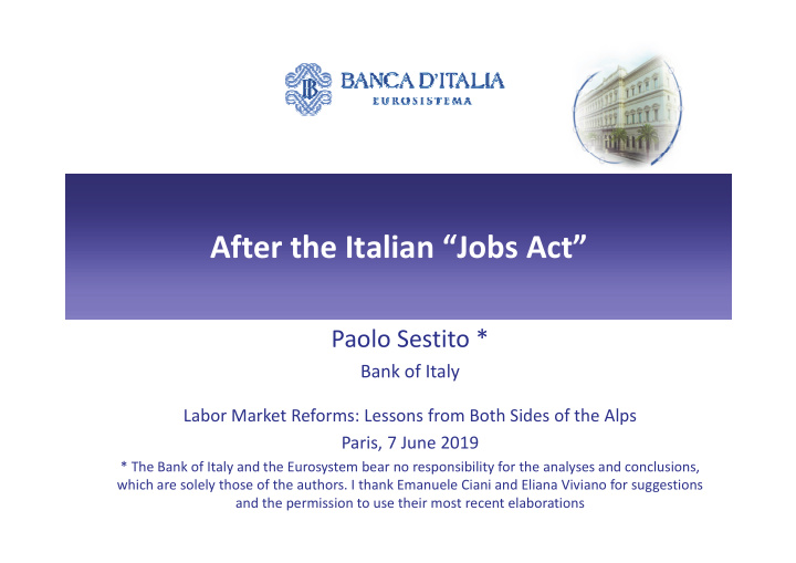 after the italian jobs act