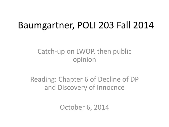baumgartner poli 203 fall 2014