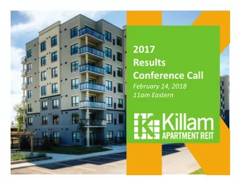 Investor  2017  Presentation  Results  January 2018  Conference Call  February 14, 2018  11am