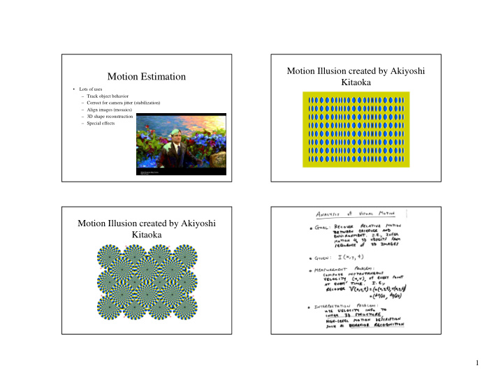 motion estimation