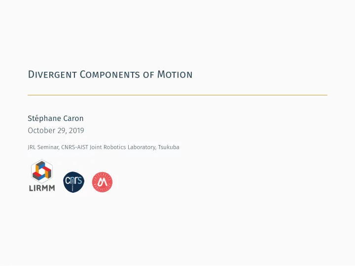divergent components of motion