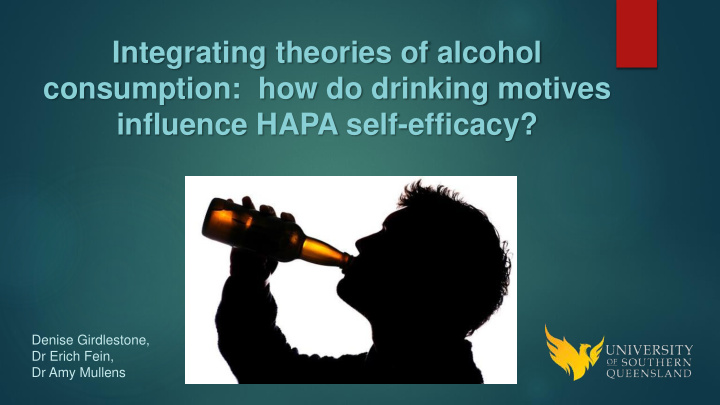 integrating theories of alcohol consumption how do