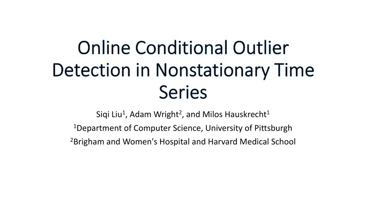 1 department of computer science university of pittsburgh