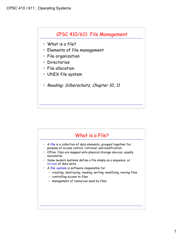 cpsc 410 611 file management