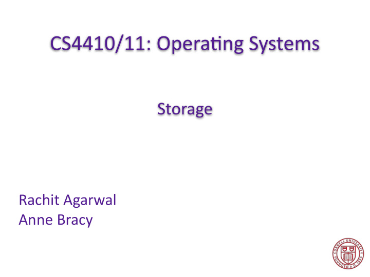 cs4410 11 opera ng systems
