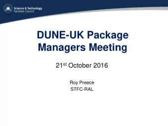 Managers Meeting 21 st October 2016  Roy Preece  STFC-RAL  Content  Finance  Schedule