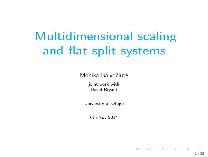 multidimensional scaling and flat split systems