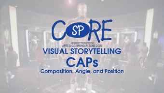 CAPs  Composition, Angle, and Position  CAPs Workshop Agenda  April 2, 2016  9:30 am: Pre-Game