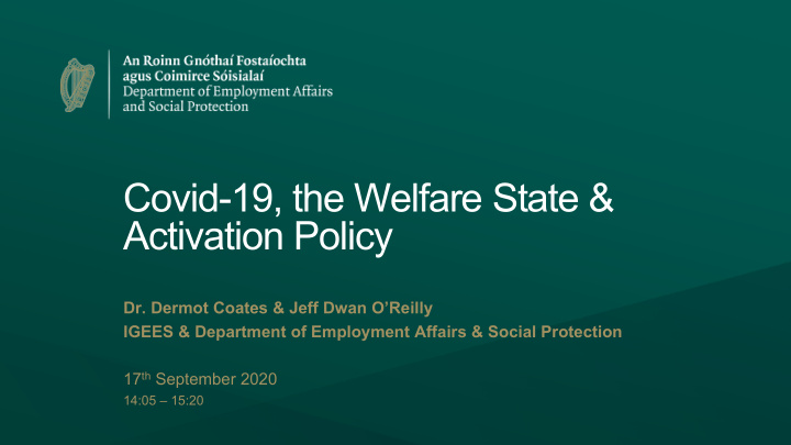 covid 19 the welfare state activation policy