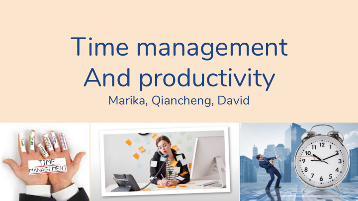 time management and productivity