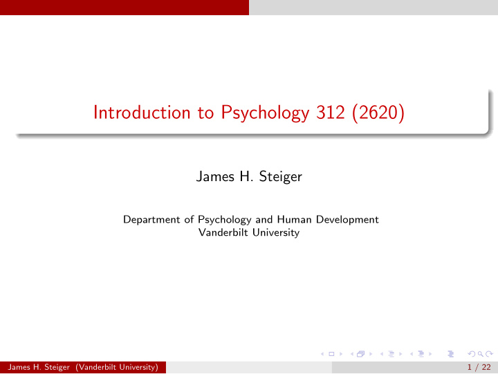 introduction to psychology 312 2620