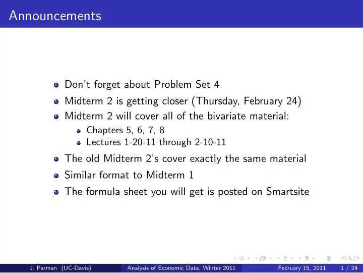 announcements