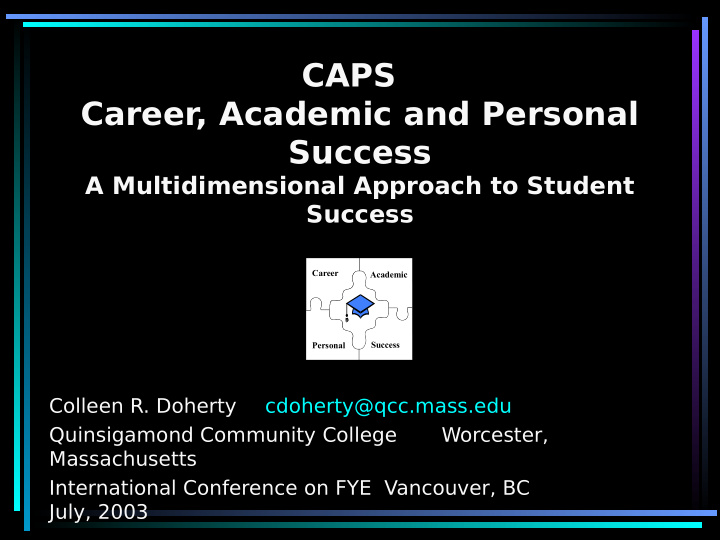 caps career academic and personal success