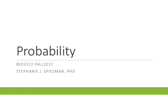 Probability  BIO5312 FALL2017  STEPHANIE J. SPIELMAN, PHD  Skew  Symmetric  Left-skew  Right-skew