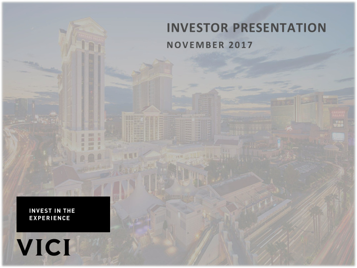 investor presentation