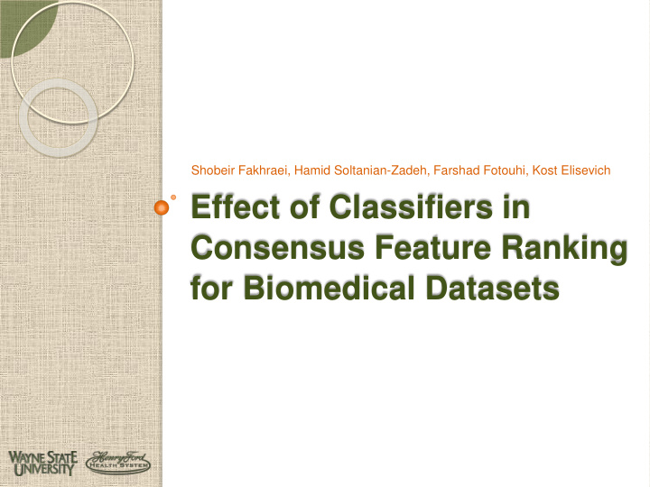 effect of classifiers in