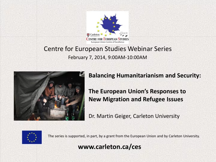 centre for european studies webinar series