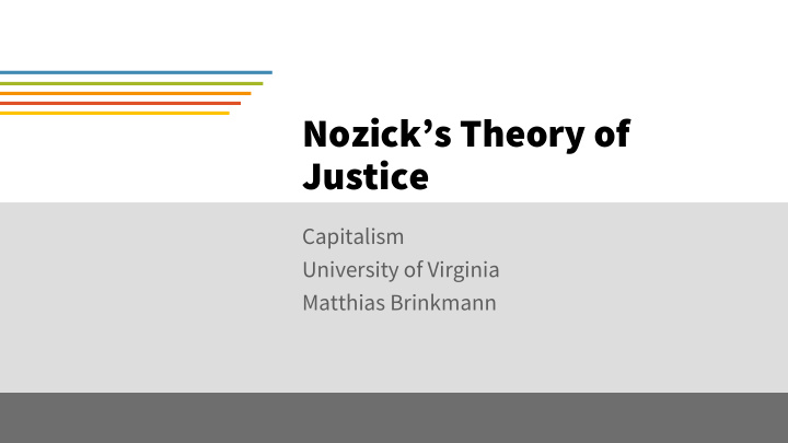 nozick s theory of