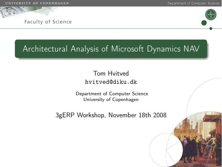architectural analysis of microsoft dynamics nav