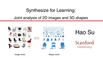 Hao Su  Image world  Shape world  How humans represent 3D in mind?  Mental rotation  by Roger N.