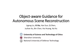 Ob  Objec  ect-aware G  e Guidance  e for  Auton  onom  omou  ous S  Scene  e Reconstruction  on