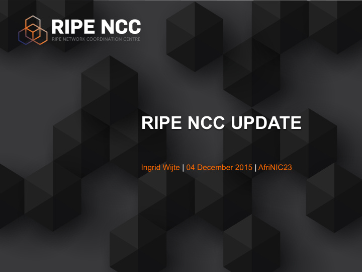 ripe ncc update