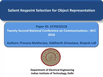 Salient Keypoint Selection for Object Representation  Paper ID: 1570232318  Twenty Second National